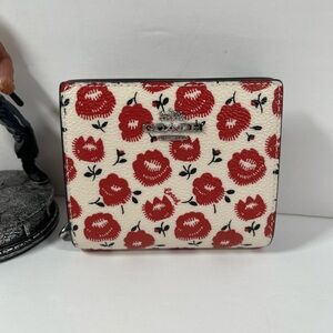 Coach Snap Wallet With Floral Print NWT
